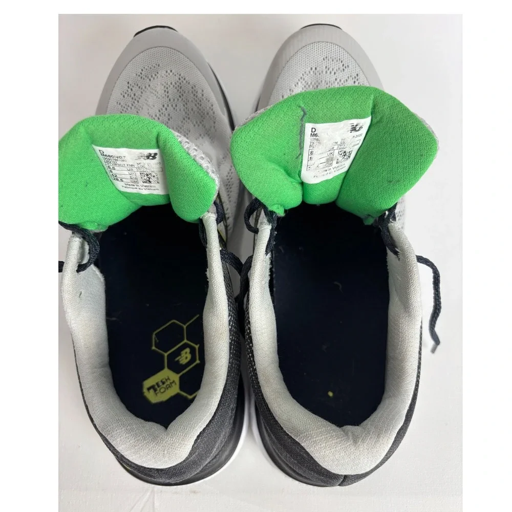 New Balance Fresh Foam 680v7 Grey Black Green Running Shoes M680NG7 Mens 8.5